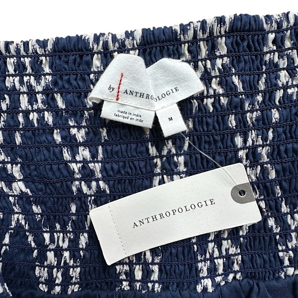 NWT ANTHROPOLOGIE RIMBAUD COTTON SKIRT TASSEL TIE NAVY BLUE & WHITE | MEDIUM - Picture 11 of 11